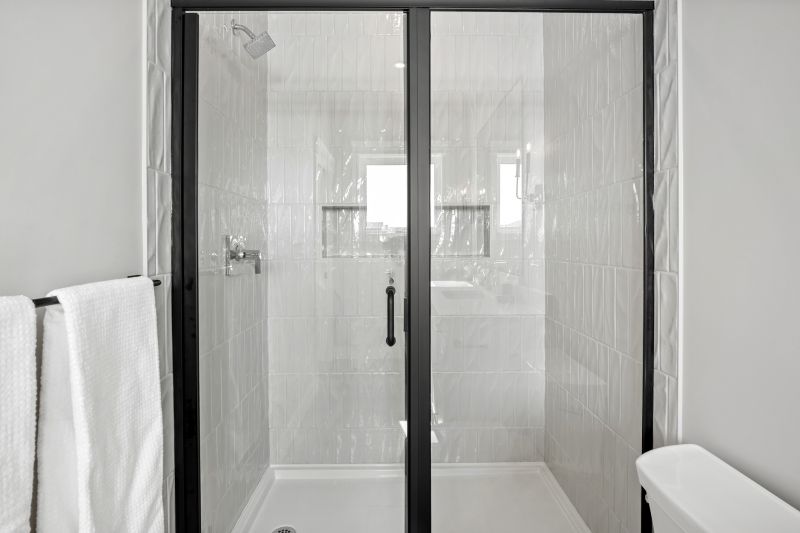 Elegant Black Framed Shower Door